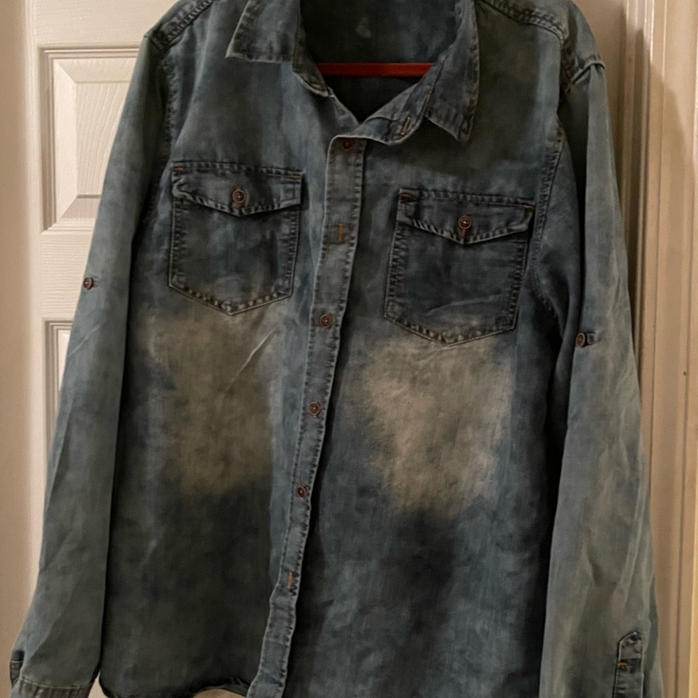 Men's Vintage Denim Shirt Jacket - Picture 3 of 5